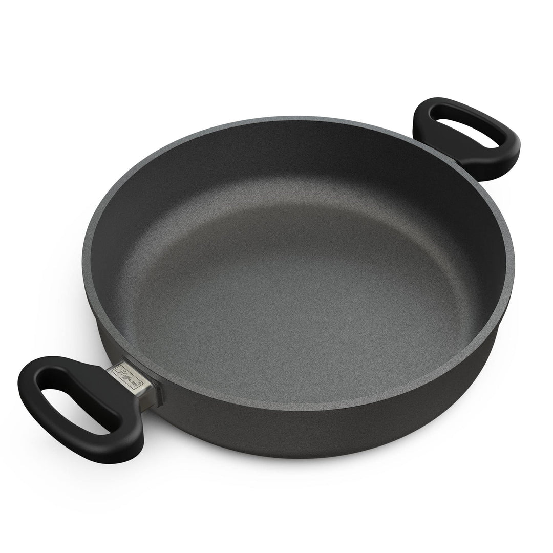 Hoffmann Schmorpfanne 32 cm hoher Rand Induktion I Pfanne mit 2 Griffen Made in Germany I Hochrandpf