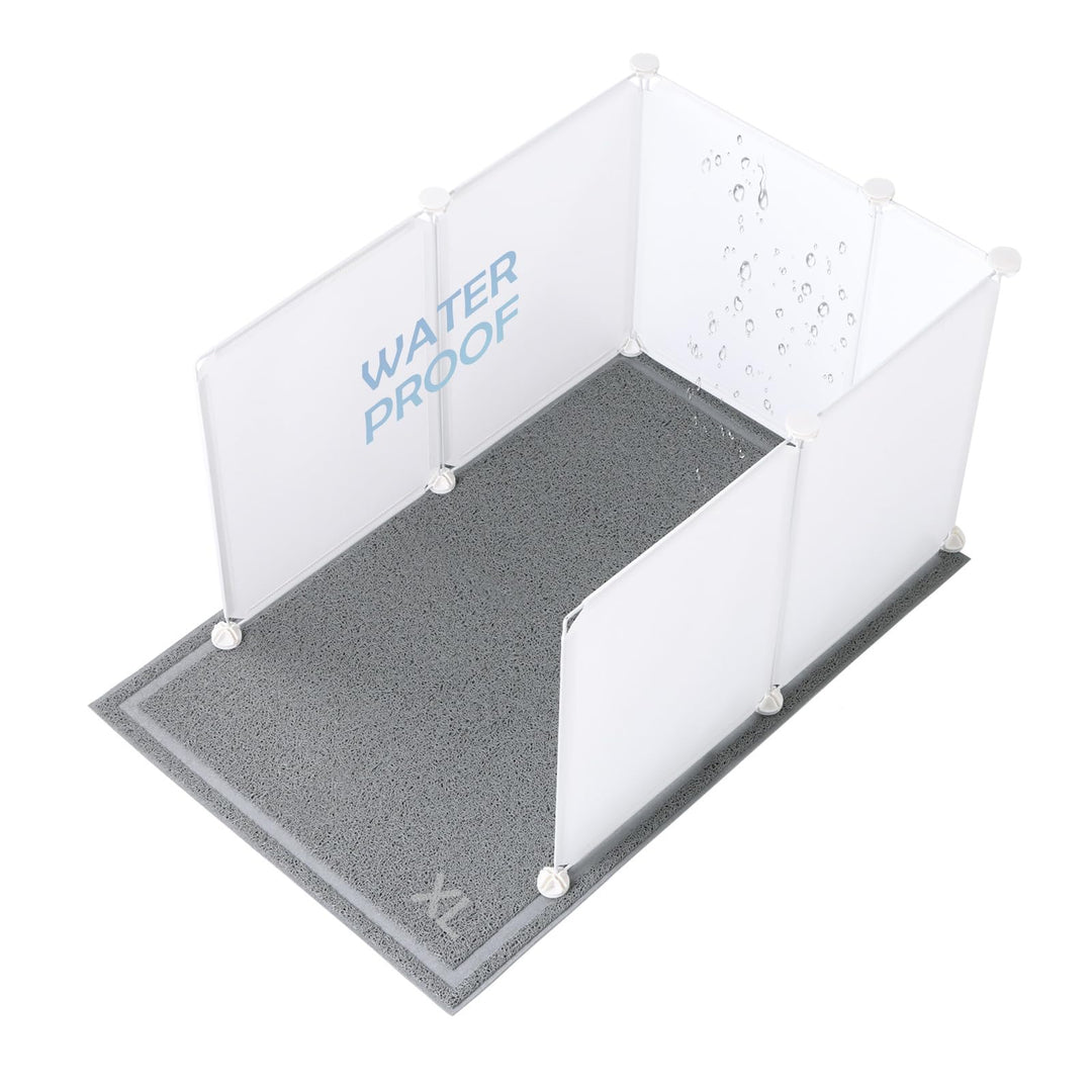 MEEXPAWS Extra grosse Katzentoilette, Spritzschutz, 68 x 50 cm, grosse Katzentoilette, leicht zu rei