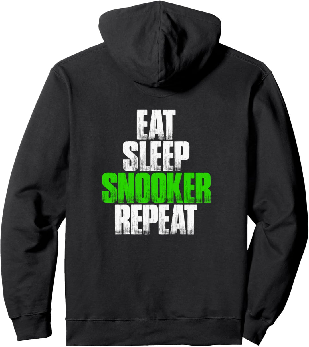 Eat Sleep Snooker Repeat - Funny Snooker Gift Pullover Hoodie