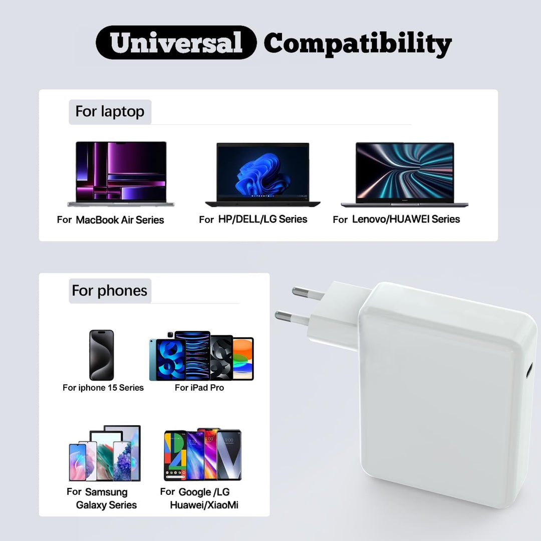 Mac Book Pro Ladegerät 100W, USB C Ladekabel Schnell Netzteil für MacBook Pro 13/14/15/16 Zoll/MacBo