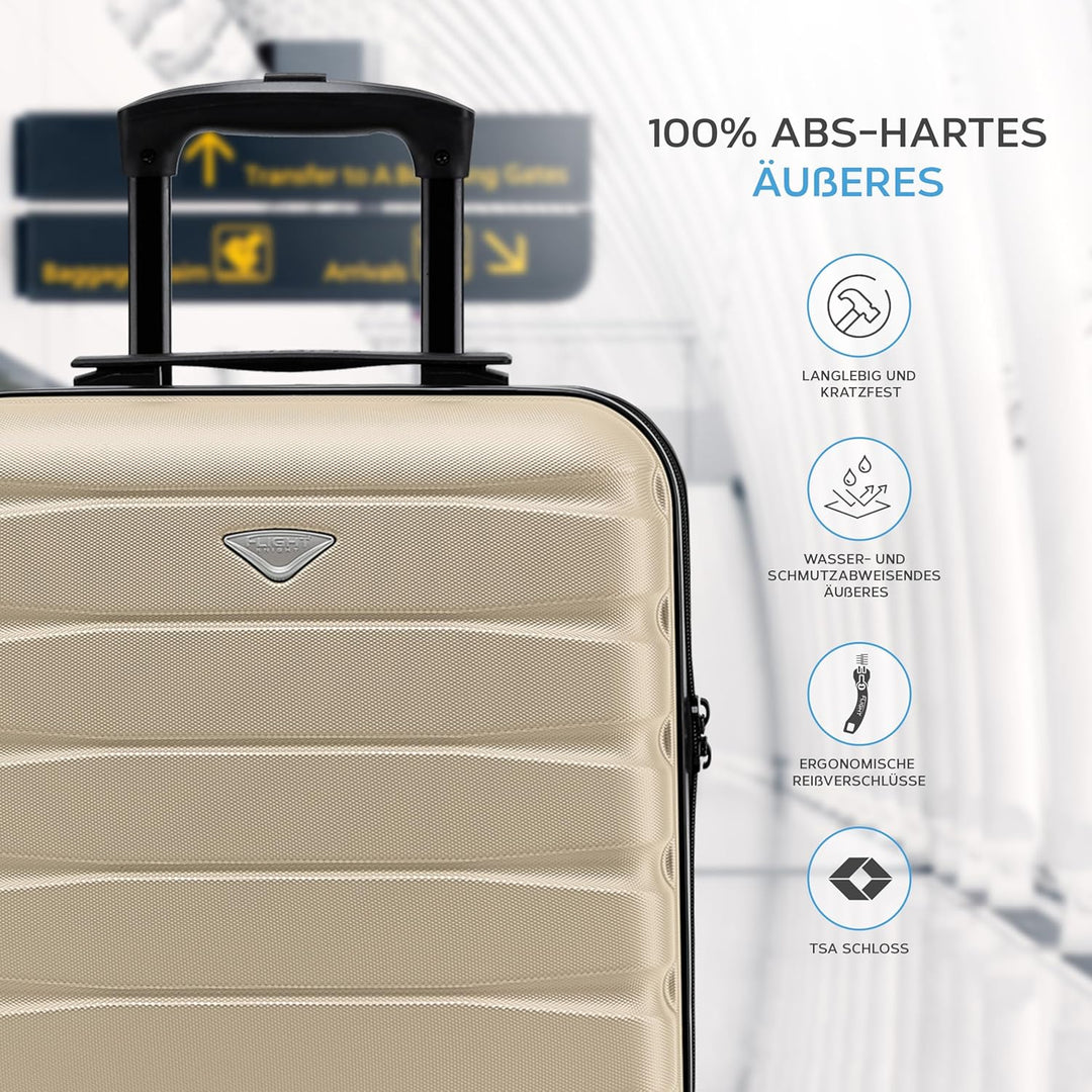 Flight Knight Leichtes, Starres Abs-handgepack Mit 4 Radern, Zugelassen Fur Uber 100 Fluggesellschaf