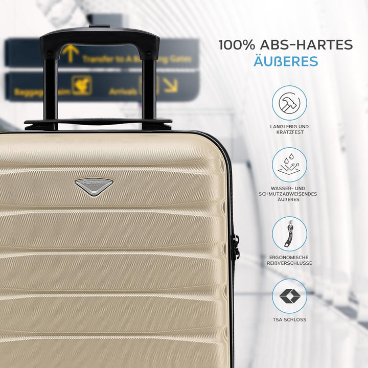Flight Knight Leichtes, Starres Abs-handgepack Mit 4 Radern, Zugelassen Fur Uber 100 Fluggesellschaf