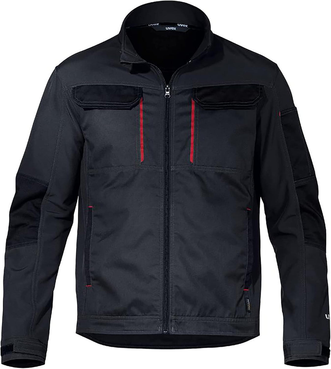 Uvex Tune-up Softshell-Arbeitsjacke für Herren - atmungsaktiv & wasserabweisend S Schwarz/Rot, S Sch