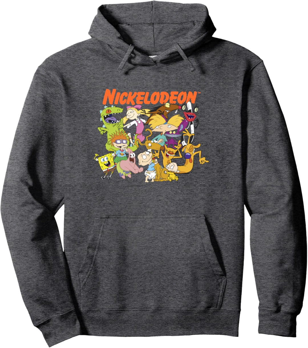 Nickelodeon Multi Franchise Retro 90's Character Group Shot Pullover Hoodie
