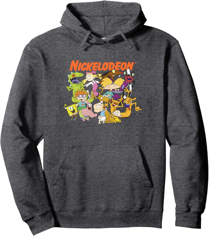 Nickelodeon Multi Franchise Retro 90's Character Group Shot Pullover Hoodie