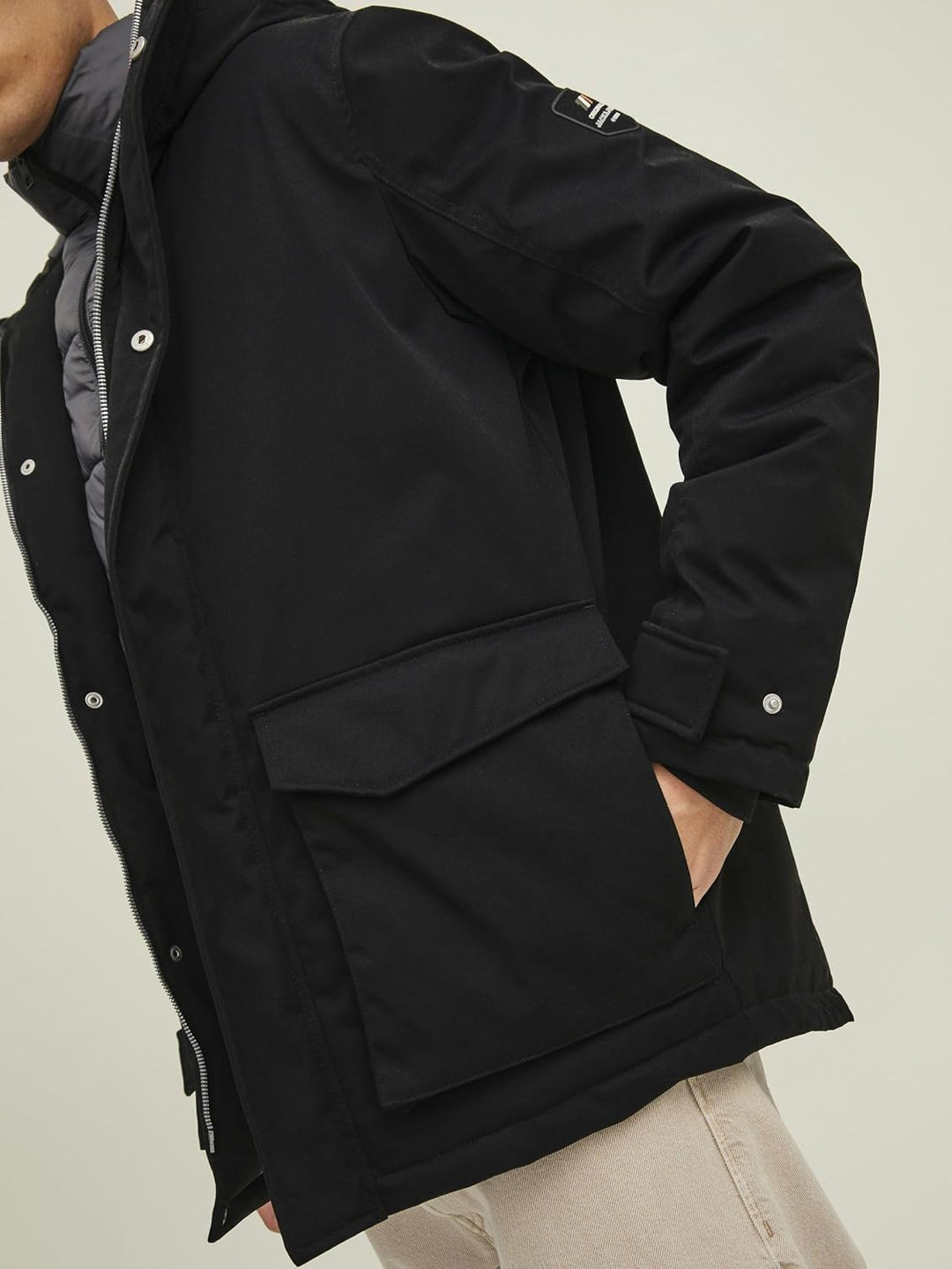 JACK & JONES male Jacke Gefütterte Innenweste S Schwarz, S Schwarz