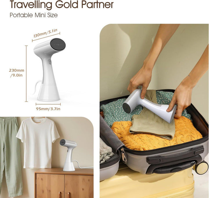 Handheld Steamer Dampfglätter, Tragbares Reise-Dampfbügeleisen, 150℃ Turbo Penetrating Steam Wrinkle