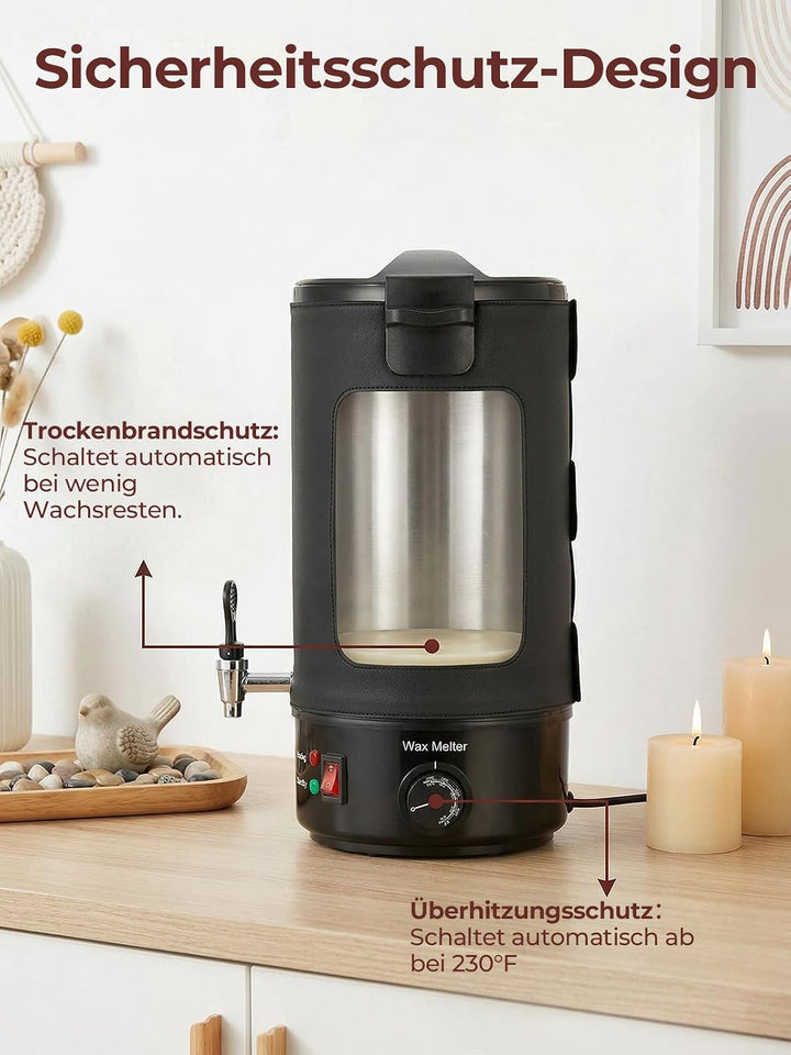 FOHERE Wachsschmelztopf, Kerzen Selber Machen Set, 1520W Edelstahl Kerzenherstellung Kit Komplettset