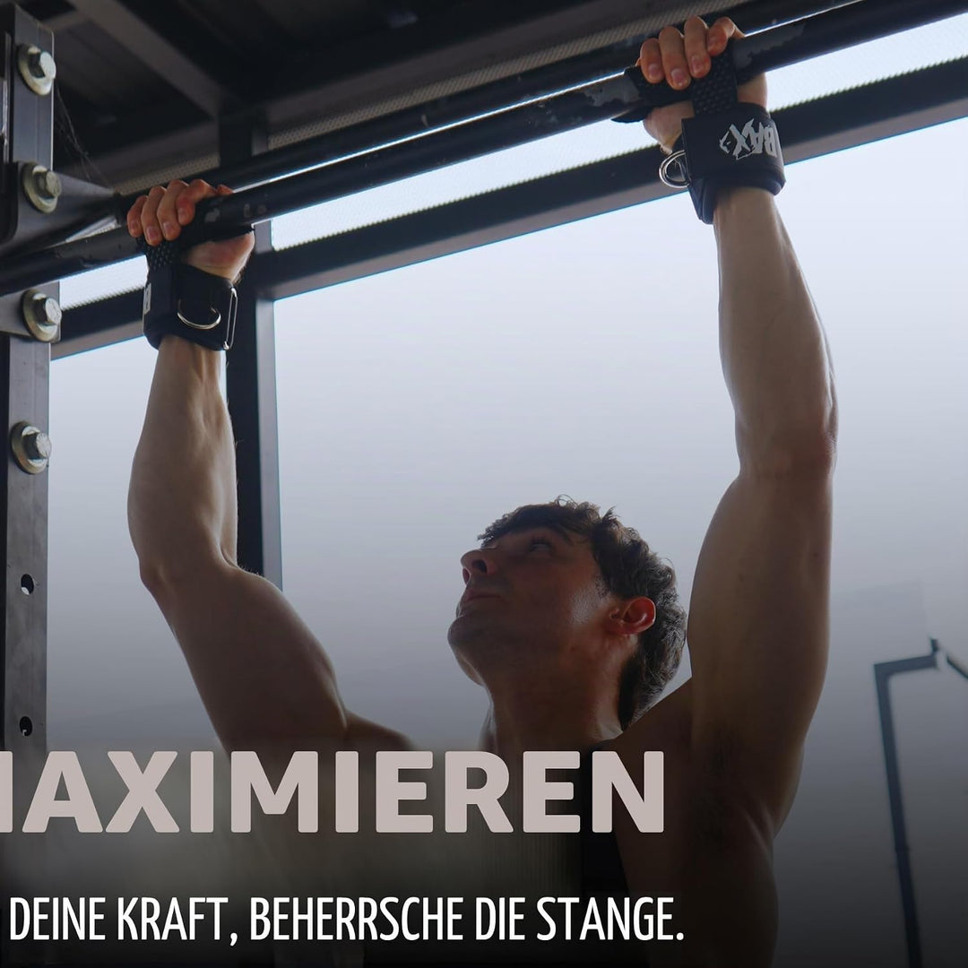 Ekkovision Gewichthebergurte mit D-Ring und Manschette, Handgelenkstütze, strapazierfähig, dick, beq