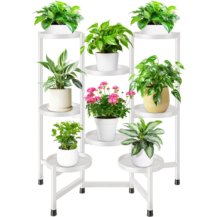 8 Etagen Pflanzenregal Blumenregal, Pflanzenständer Blumenständer Metall, Blumentopfständer Blumentr