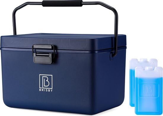 Brisby Kühlbox 12 Liter - Kühlbox ohne Strom, 40 Stunden kühl, Inklusive 2 grosse Kühlelemente 200ML