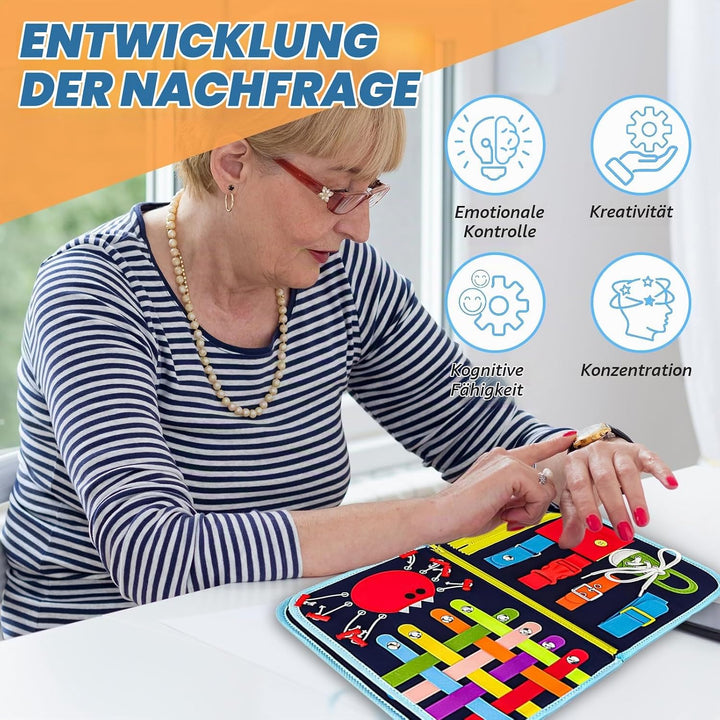 Nesteldecke für Demenzkranke, Demenz Beschäftigung Hände Demenz Spielzeug Filz-Lernbrett und Kätzche