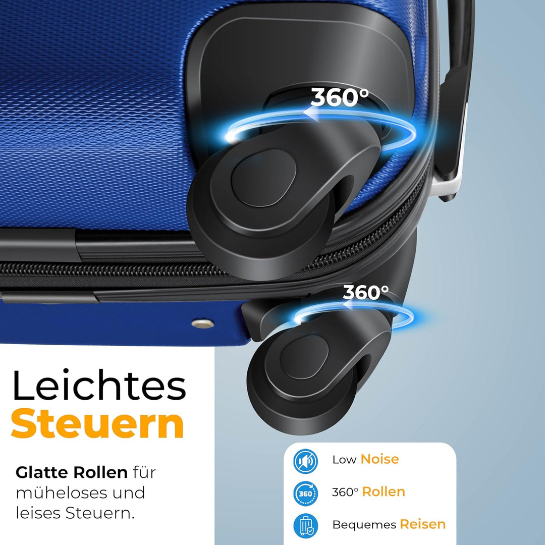 KESSER® 3tlg. Hartschalenkofferset Hard Shell Basic Hartschalenkoffer Trolley Koffer Reisekoffer Rei