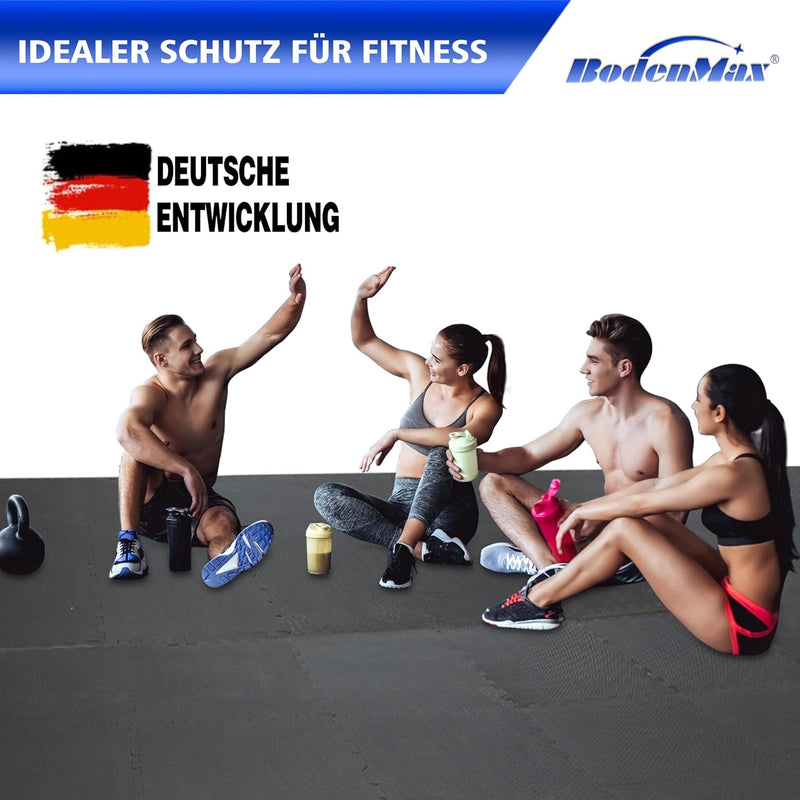 BodenMax Bodenschutzmatte Sportmatte Puzzlematte Fitnessmatte rutschfest Bodenschutz Pool Unterlegma