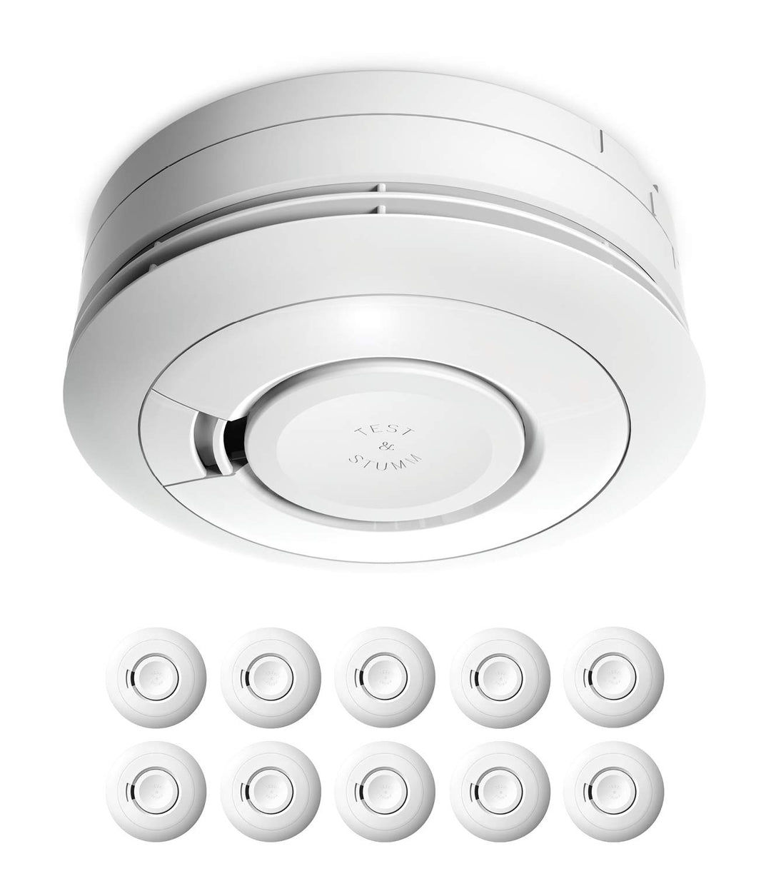 Ei Electronics Ei650 Rauchwarnmelder, Rauchmelder im 10er Set, Stand-alone-Gerät mit Batterie für 10
