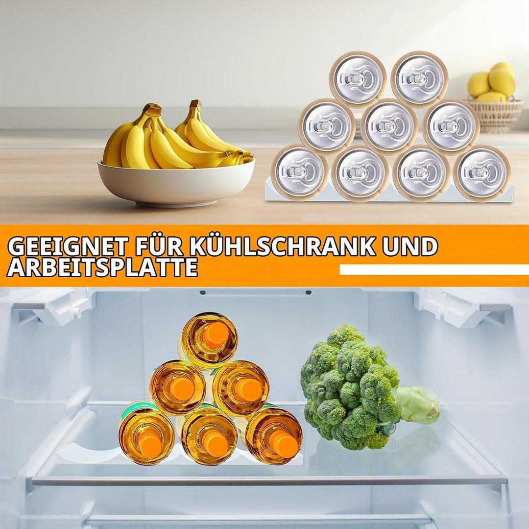 3 Stück Flaschenhalter Kühlschrank, Universal Flaschenregal Kühlschrank Aufbewahrung, Stapelbar Kühl