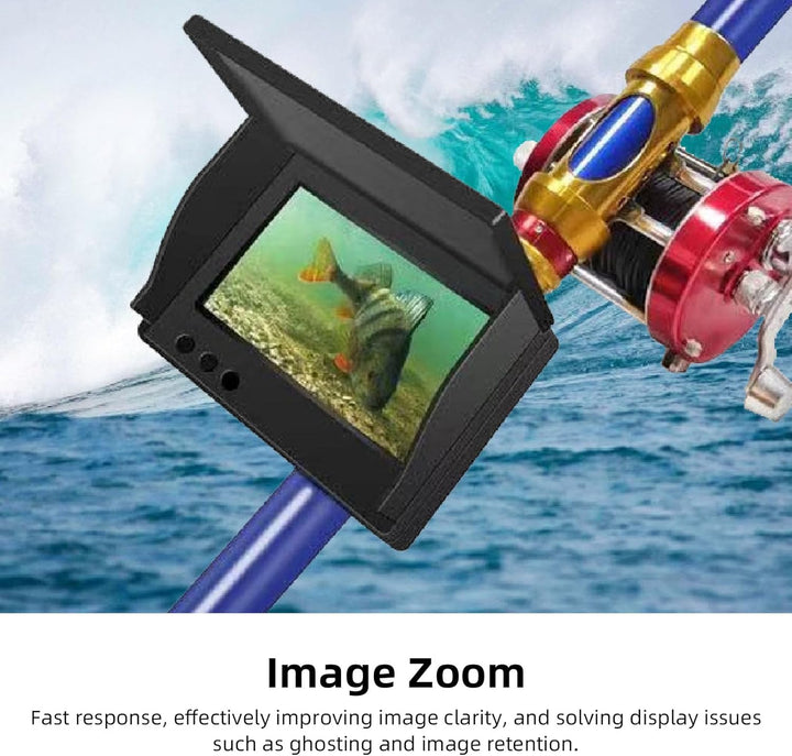 5-Zoll-Display für Unterwasser-Angelkameras, IPS-Bildschirm mit 1500 Cd Helligkeit, Fischfinder-Bild