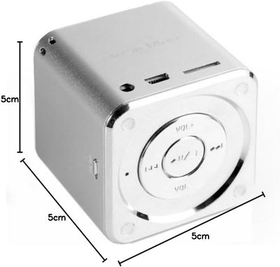 MusicMan Mini Soundstation (MP3 Player, Stereo Lautsprecher, Line In Funktion, SD/microSD Kartenslot