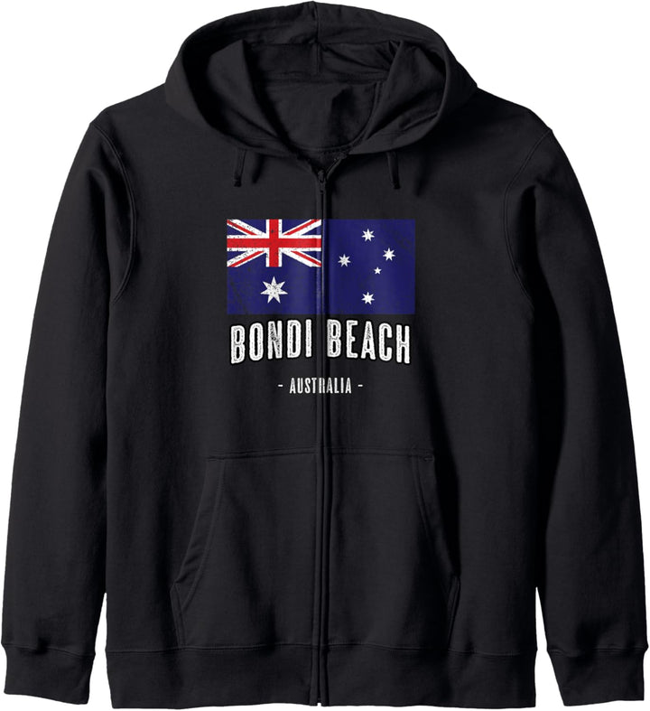 Stadt von Bondi Beach, Australien | AU Australische Flagge - Kapuzenjacke