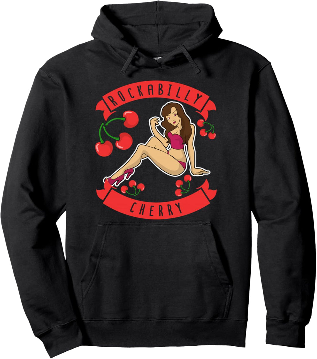 Rockabilly Kirsche - Rock n Roll - Pin Up Pullover Hoodie