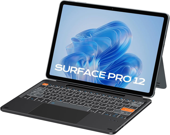 Doohoeek Bluetooth Tastatur für Surface Pro 12 2025, Kabellose Beleuchtete Tastatur, Ultraslim Keybo