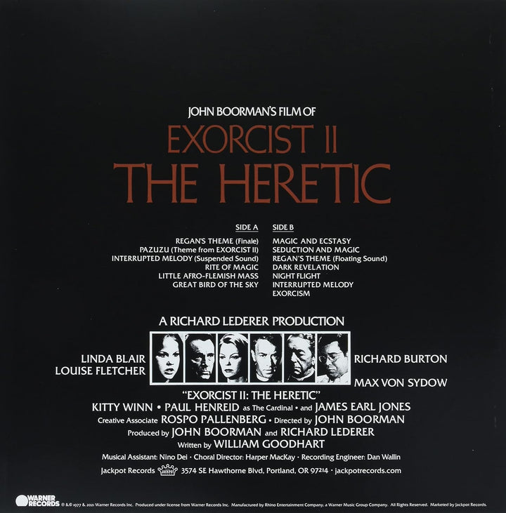 Exorcist II: The Heretic (Original Soundtrack) - Blood Red &amp; Black Splatter, Vinyl