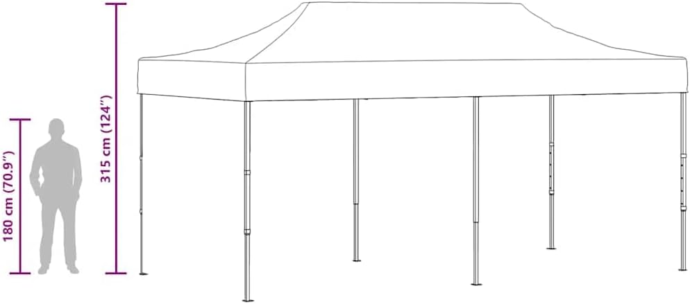 vidaXL Faltzelt 3x6m Cremeweiss Partyzelt Festzelt Gartenzelt Gartenpavillon One size Creme, One siz