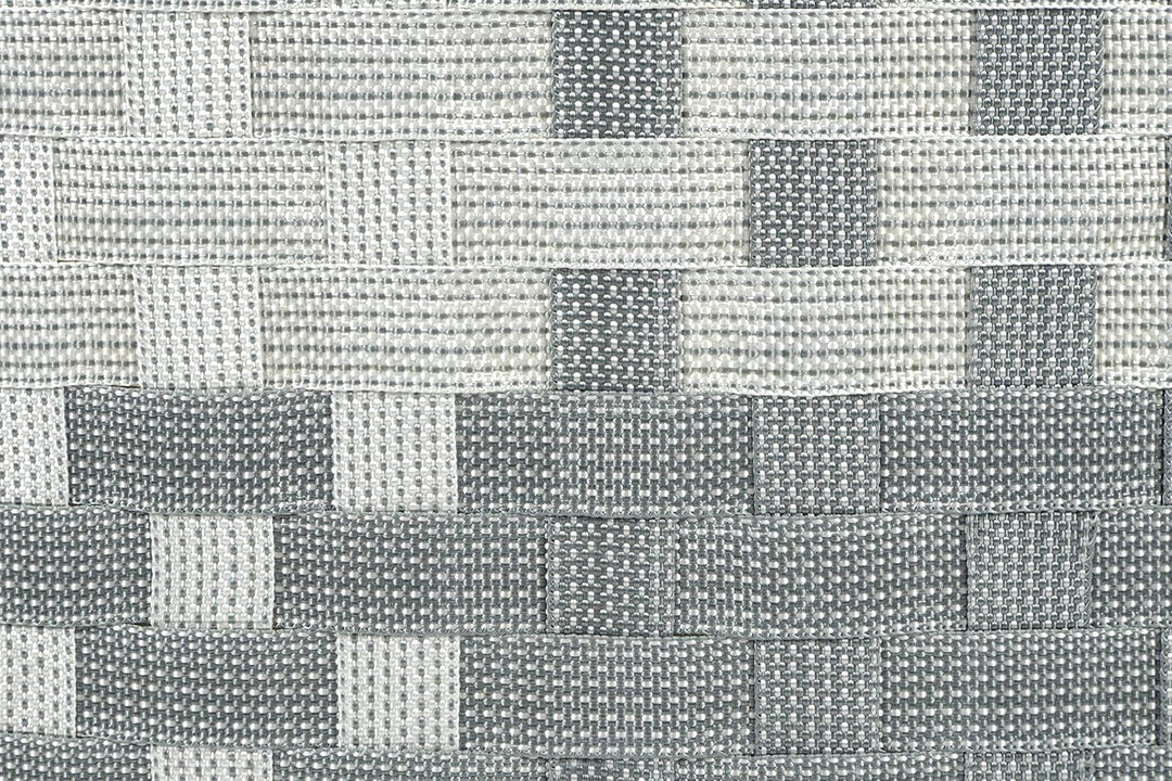 Kobolo Wäschekorb Wäschebehälter Wäschesammler - Nylon - grau-weiss - 44x32x52 cm, Grau-weiß