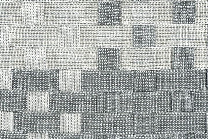 Kobolo Wäschekorb Wäschebehälter Wäschesammler - Nylon - grau-weiss - 44x32x52 cm, Grau-weiß