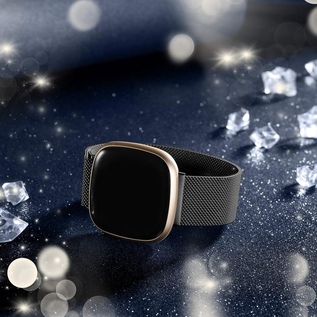 Faliogo Kompatibel mit Fitbit Versa 3 Armband/Fitbit Versa 4 Armband/Fitbit Sense Armband, Edelstahl