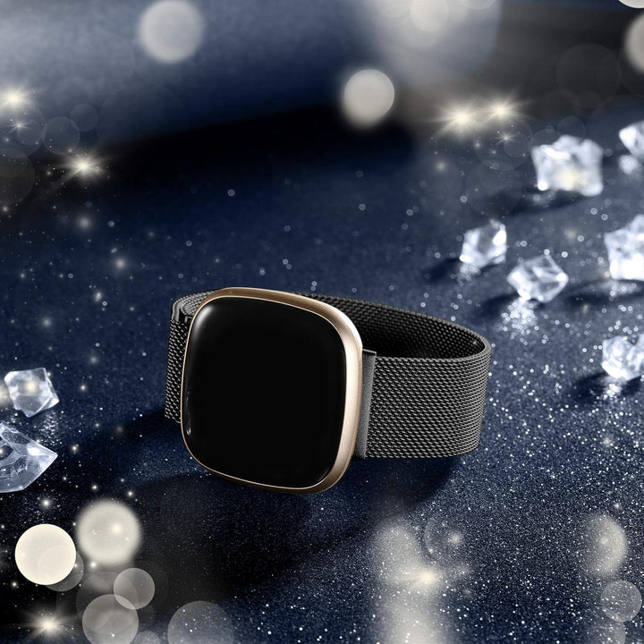 Faliogo Kompatibel mit Fitbit Versa 3 Armband/Fitbit Versa 4 Armband/Fitbit Sense Armband, Edelstahl