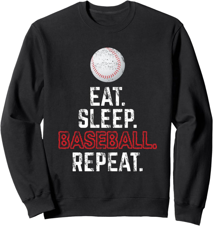 Baseball Lover Gift Eat Sleep Baseball Player Coach Mom Sweatshirt