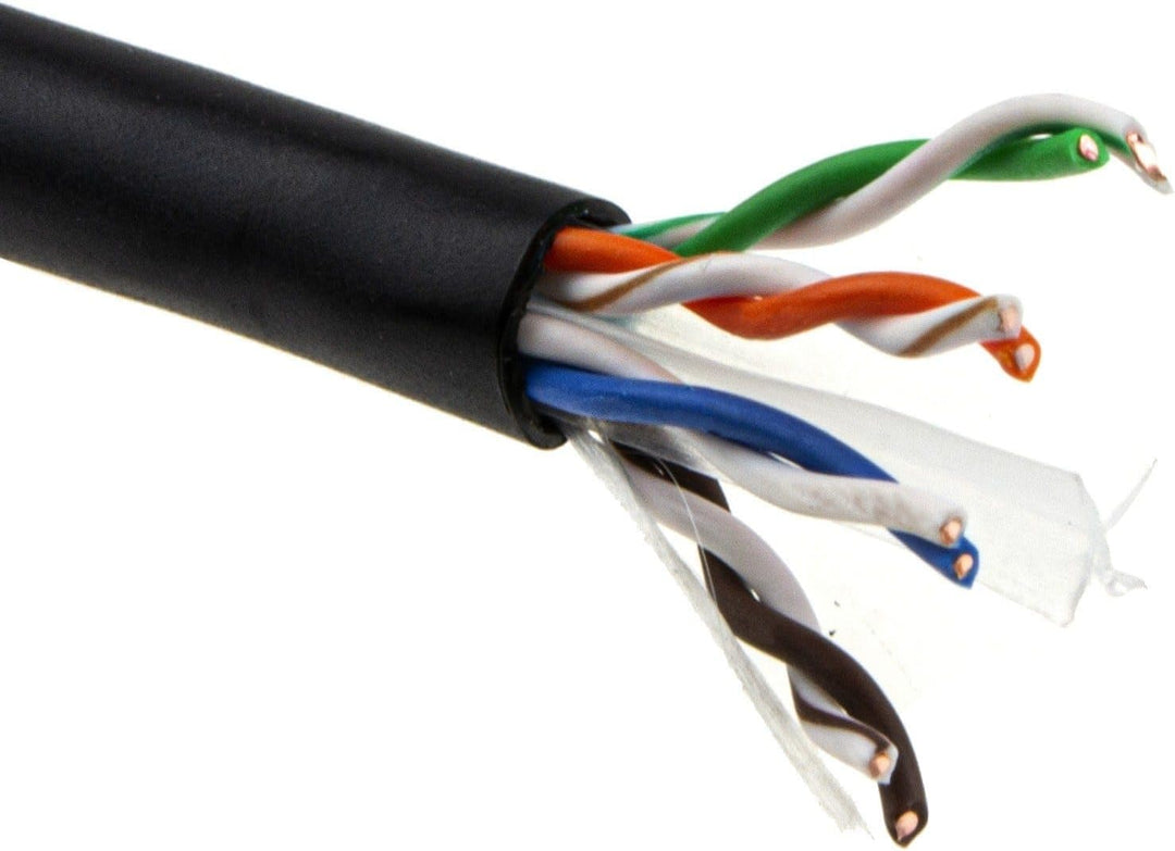kenable Aussen CAT6 Aussen Verwendung Kupfer Ethernet Netzwerk Kabel Kabelrolle UTP 50 m Schwarz [50