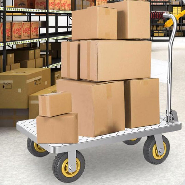 Klappbarer Plattformwagen,Push Cart mit 360°Drehrädern,Garage Lager bewegliches Plattform-Handwagen,