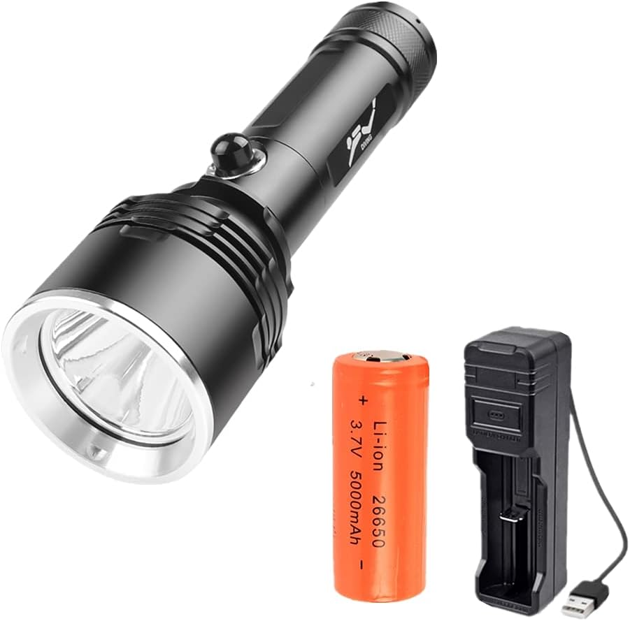 WINDFIRE Tauchlampe, 5000 Lumen Super Hell XHP70 LED Tauchen Taschenlampe mit 3 Modi, Professionelle