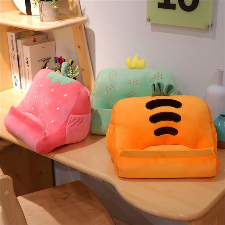 Roexboz Tablet Halter Kissen, Lesekissen, Leseständer, Obstkissenhalter, Plüschhalter für Bett Sofa
