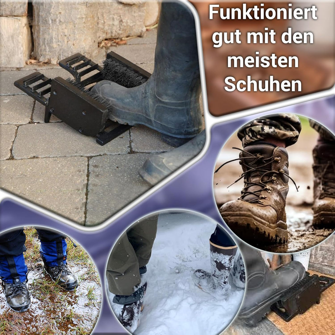 ARSUK Welly Schuhabstreifer, Stiefelknecht, Schuhbürsten, Motiv Schuhzubehör & Pflege Gusseisen Well