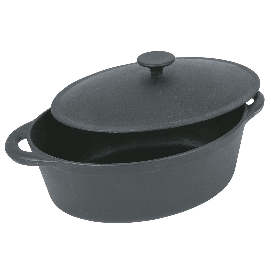 Crealys Tradifonte 501509 Bräter, oval, 4 l (501509), Schwarz oval 4 l Schwarz, oval 4 l Schwarz