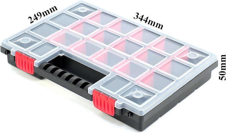 10x Sortimentskasten NORS14 Sortierbox Set Sortierkasten Kleinteilemagazin Mit Trennstegen Mit komfo