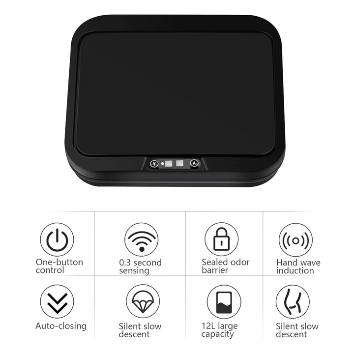 WMLBK Automatic Mülleimer 12 Liter Bewegungssensor-Mülleimer Mülleimer Automatisch mit Deckel Berühr