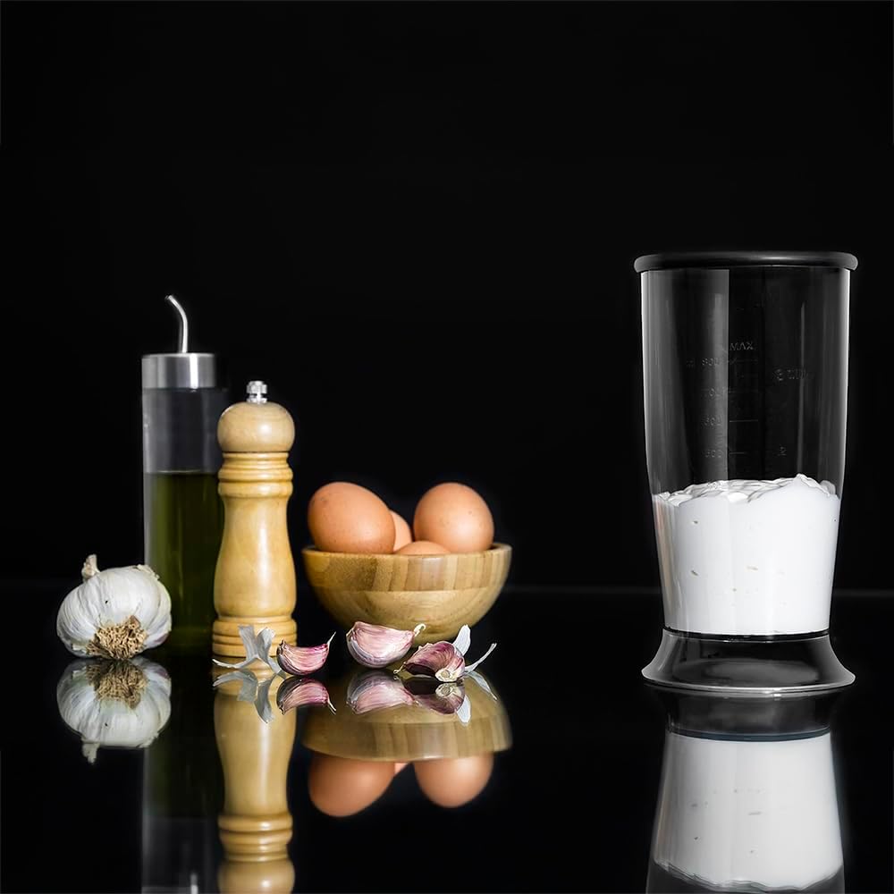 Cecotec Handmixer Stabmixer PowerGear 1500 XL Cream. 1500W Leistung, extra langer Spritzschutzfuss,