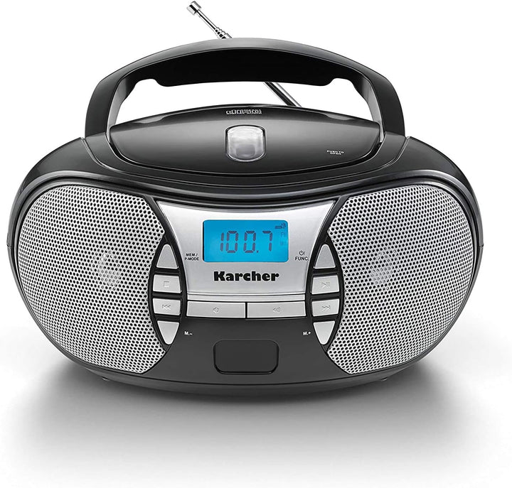 KARCHER RR 5025-B tragbares Radio, CD-Player mit Netz-und Batteriebetrieb, UKW-Radio mit AUX-Anschlu