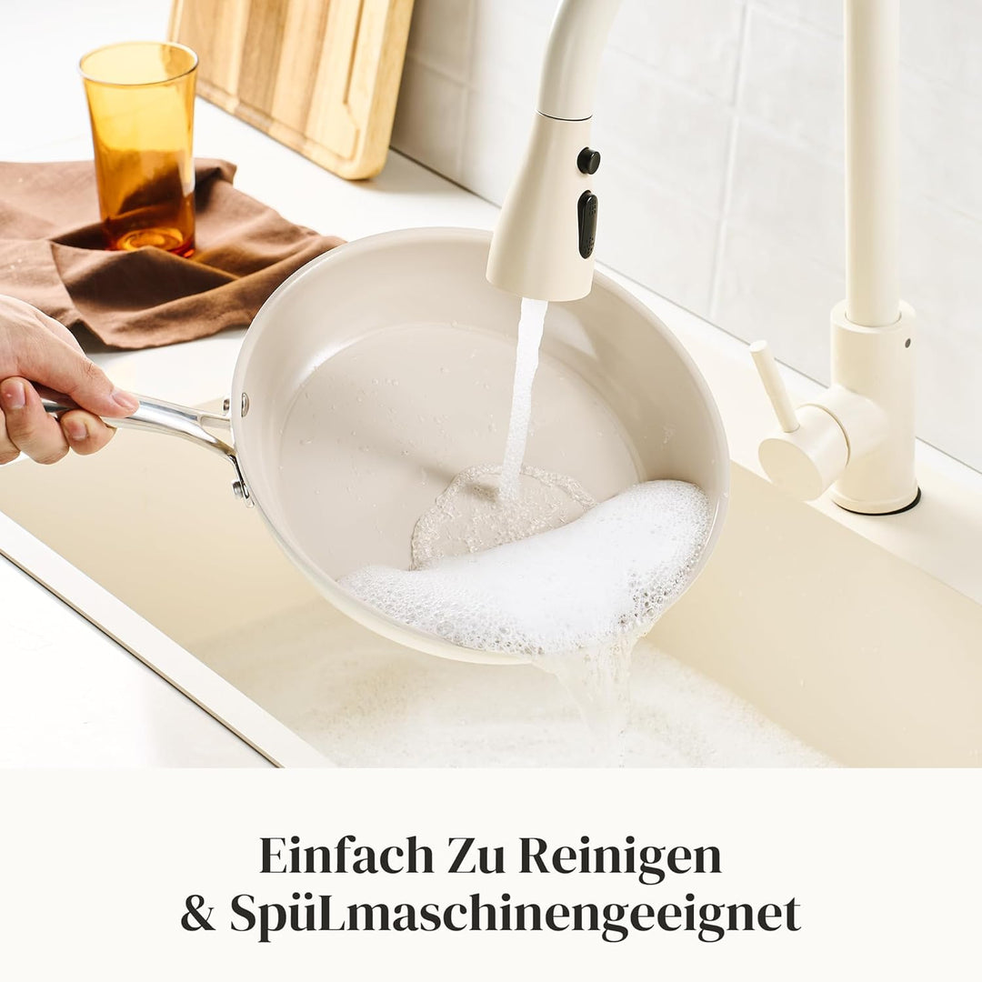 Redchef Pfannenset Keramik Induktion, Antihaft Bratpfannen 20 24 28 cm für alle Herdarten, PTFE-frei