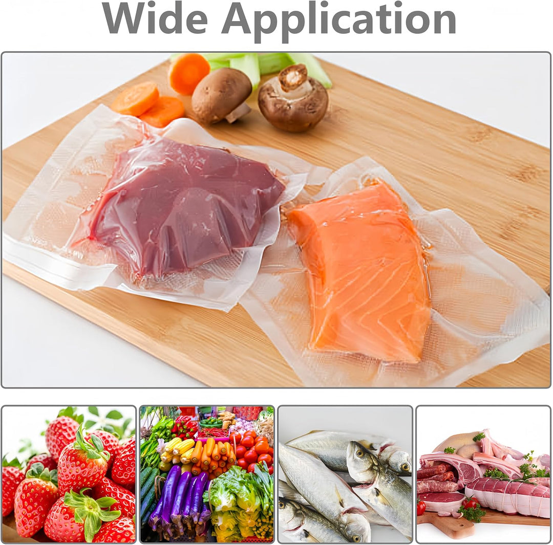 Vakuumierbeutel 25x17cm/ 100 Stück,BPA-Frei,Geprägt, Sous-Vide-Gefrierbeutel, Reissfest, für Vakuumi