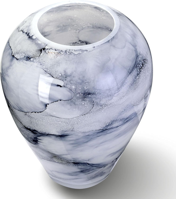 Terroso – Vase – Mundgeblasenes arktisches Glas – Luxuriöses Erscheinungsbild, Stilvoll &amp; Elegant -