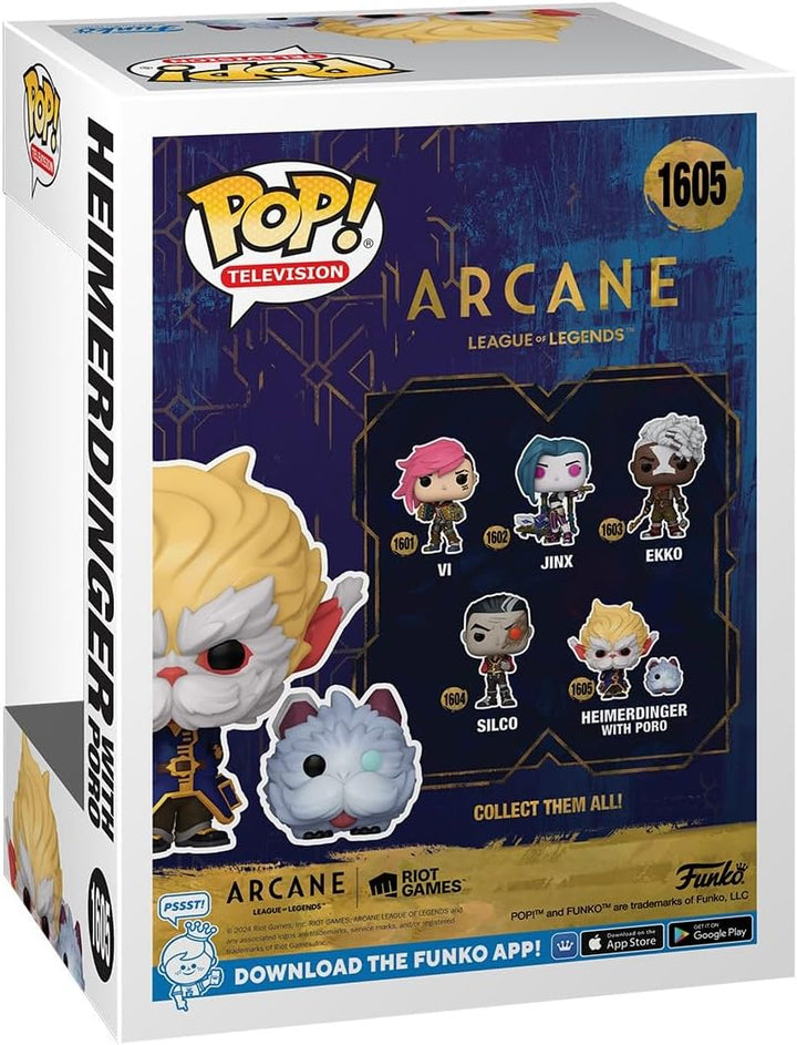 Funko Pop! TV: Arcane LOL– Heimerdinger mit Poro - Arcane: League of Legends - Vinyl-Sammelfigur - G