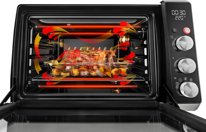 De'Longhi Sfornatutto Chef DO34326, Elektroofen, belüftet, 6 Kochfunktionen, LCD-Display, Temperatur