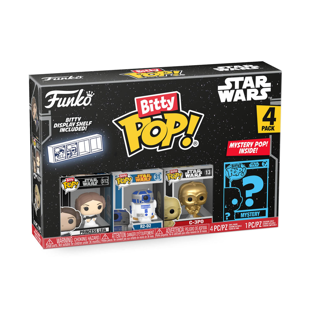 Funko Bitty Pop! Star Wars - Princess Leia™, R2-D2™, C-3PO™ und eine Überraschungs-Mini-Figur - 0.9