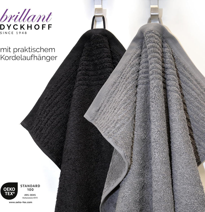 Dyckhoff 0410996150 Handtuchset "Brillant", 2 Badetücher / Duschtücher 70 x 140 cm und 4 Handtücher