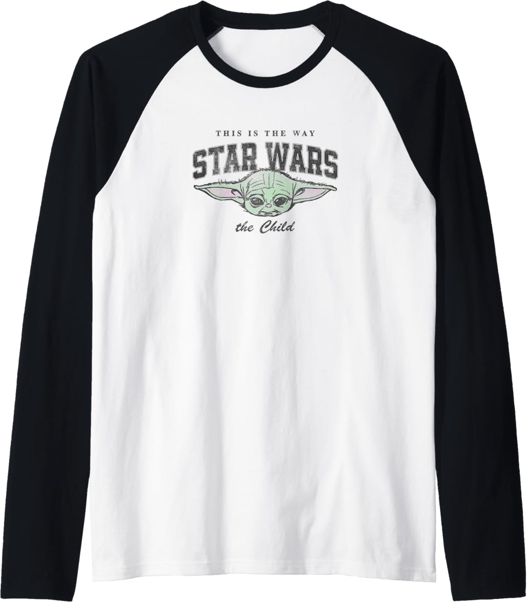 Star Wars: The Mandalorian The Child Floating Collegiate Raglan